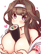 わんどろ恵方巻を食べる金剛ちゃん
