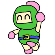 緑ボンバーマン(たぬき)