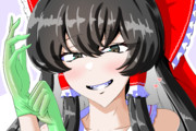 ゴム手袋をする霊夢
