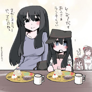 ちびつきちゃんと暁ママと今と変わらないお子様ランチ
