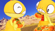 ズルッグと柿【MMDポケモン】