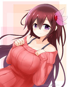 肩出しニット如月ちゃん