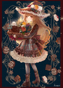 魔女のチョコづくり(全身版)