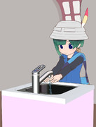 たべるまえにてをあらおう