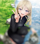 【素材】明日ちゃんのセーラー服(26)　おっきいの釣れたA