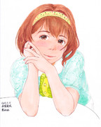 長富蓮実 ワンドロに着色