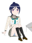 果南ちゃんにローションをぶっかける