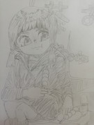 茶屋で団子を食べる北上さん