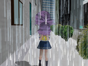 雨の中で・・・