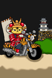 バイクと虎