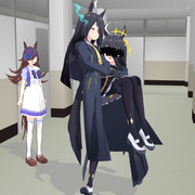 疲れて寝ちゃったカフェを部屋まで運ぶお友だち