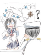 艦これ落書き漫画　「発令！「捷三号作戦警戒」」E1クリア