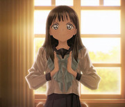 【素材】明日ちゃんのセーラー服(35)　感動して拍手する小路