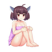 東北きりたん動画GIF素材（バスタオル）