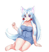 東北イタコ動画GIF素材（バスタオル）