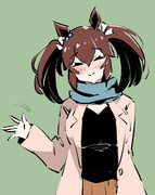 待ち合わせ場所に来たヒシアケボノ