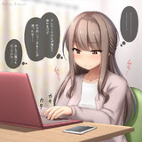テレワーク中の乙瀬さん