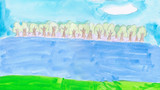 しくしく。私は水彩画背景ね