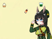 メガネビームで不要アイテムを爆破するロブロイちゃんGIF