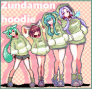 お揃いずんだもんパーカー