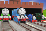 大きな機関車達と小さな機関車達