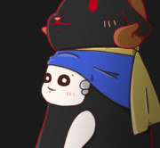 真珠の耳飾りのクロ山羊