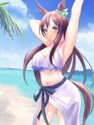 メジロ家プライベートビーチにて