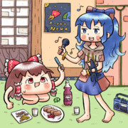 土曜の夜にカラオケで盛り上がる依神紫苑さんとゆっくりさん