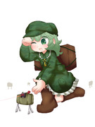 アジトの周りを可愛く飾り付けするたかねちゃん