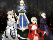 アルトリア顔 4人のセイバー顔