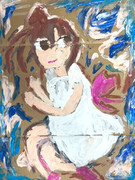 指とアクリルと段ボールで描いたさとうささらのようななにか