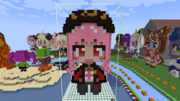 マインクラフトで作った森カリオペ(新衣装Ver