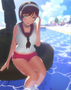 プールで名取さん