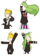 鏡音レン・東風谷早苗 透過素材