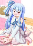 【Skeb】残念な葵ちゃんが、抱き枕を茜ちゃんに見立てて、抱き枕を脚で挟んで欲望を解放している