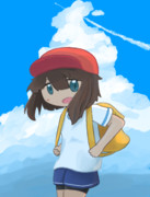 夏の女の子の絵