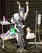 ワキの匂いを嗅がれてしまう黒潮たん