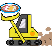 うどんと工事