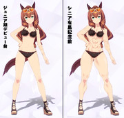 パラメータによってウマ娘の見た目が変化していく機能を実装したマルゼンスキーの身体測定