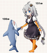 サメとあかりちゃん比較