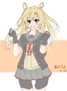 阿武隈さんとお絵描き練習