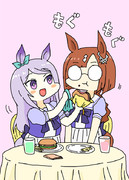 イクノディクタスにハンバーガー食べさせるマックイーン