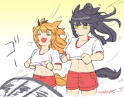 【ウマ娘】夏と言えばこういう光景が（マヤブラ）