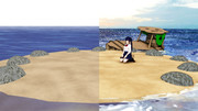 簡易的な島【MMDステージ配布あり】