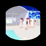 【VRMMD】オリ競泳さんとあんこさんでアイネクライネ