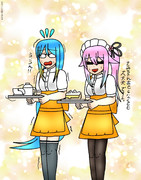 アンミラ服五月雨ちゃんとアンミラ服春雨ちゃん