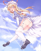 「前だけ隠しても意味無いよぉ～♪」2