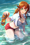 海に落ちた能代