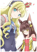 アズールレーンのクイーンエリザベスと長門ちゃん