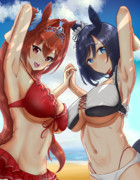 アンブレラデートの二人